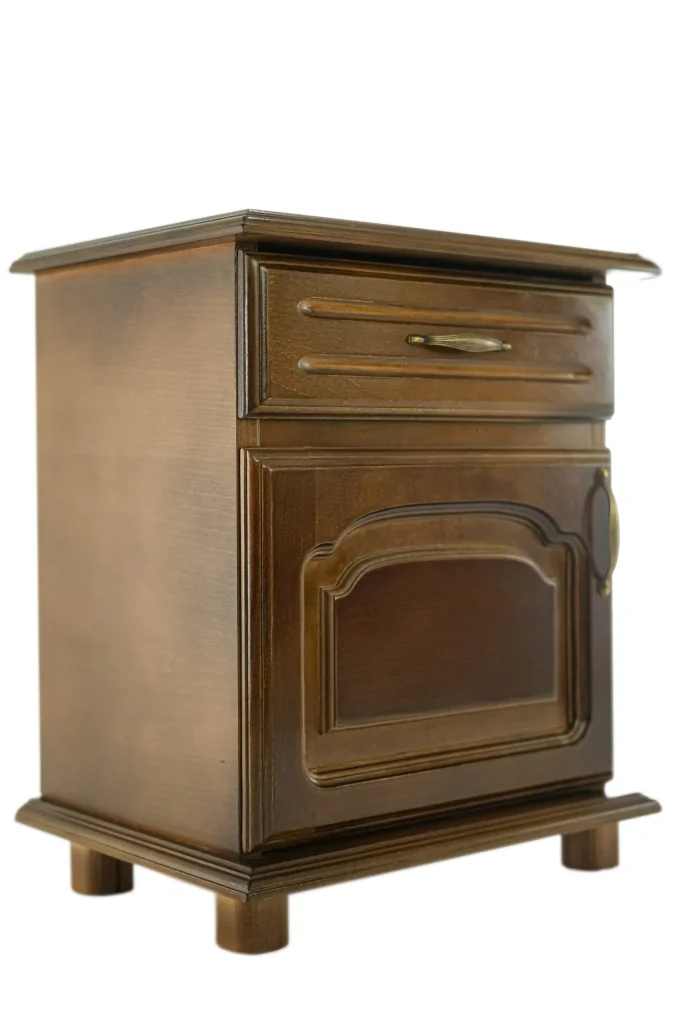 Noptiera Insertie Lemn Culoare Nuc - 49x58x36 Cm