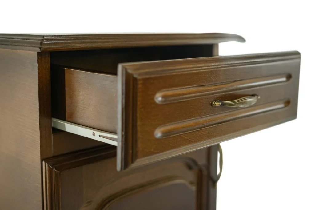 Noptiera Insertie Lemn Culoare Nuc - 49x58x36 Cm