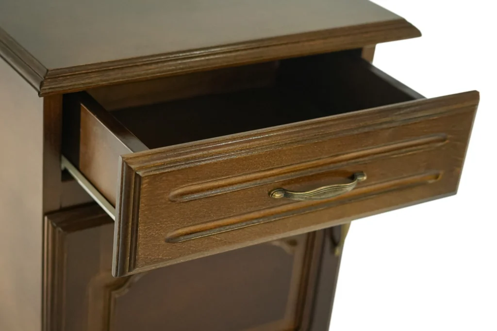 Noptiera Insertie Lemn Culoare Nuc - 49x58x36 Cm