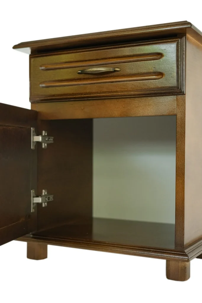 Noptiera Insertie Lemn Culoare Nuc - 49x58x36 Cm