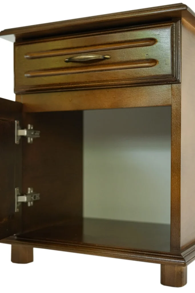 Noptiera Insertie Lemn Culoare Nuc - 49x58x36 Cm