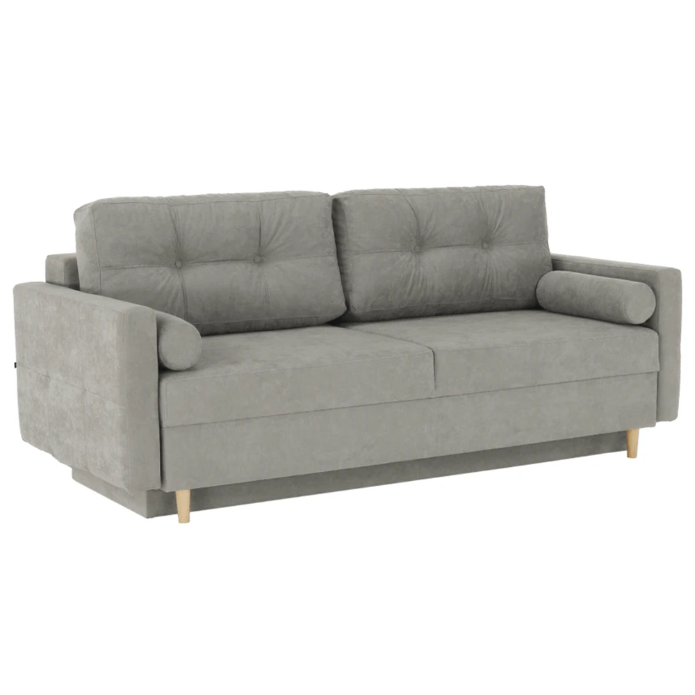 Canapea extensibilă, material textil gri, AURELIA