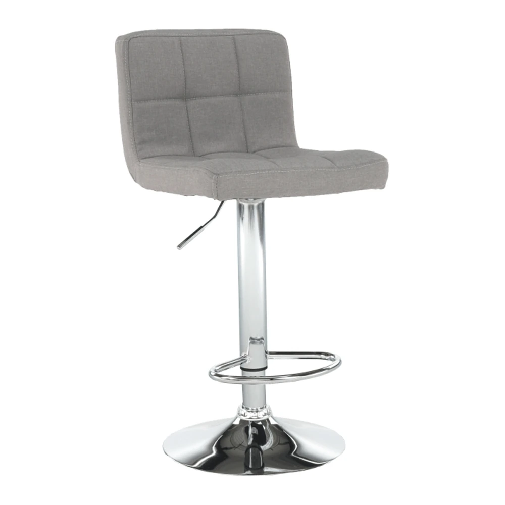 Scaun bar, gri maro, taupe tesatura/crom, KANDY NEW