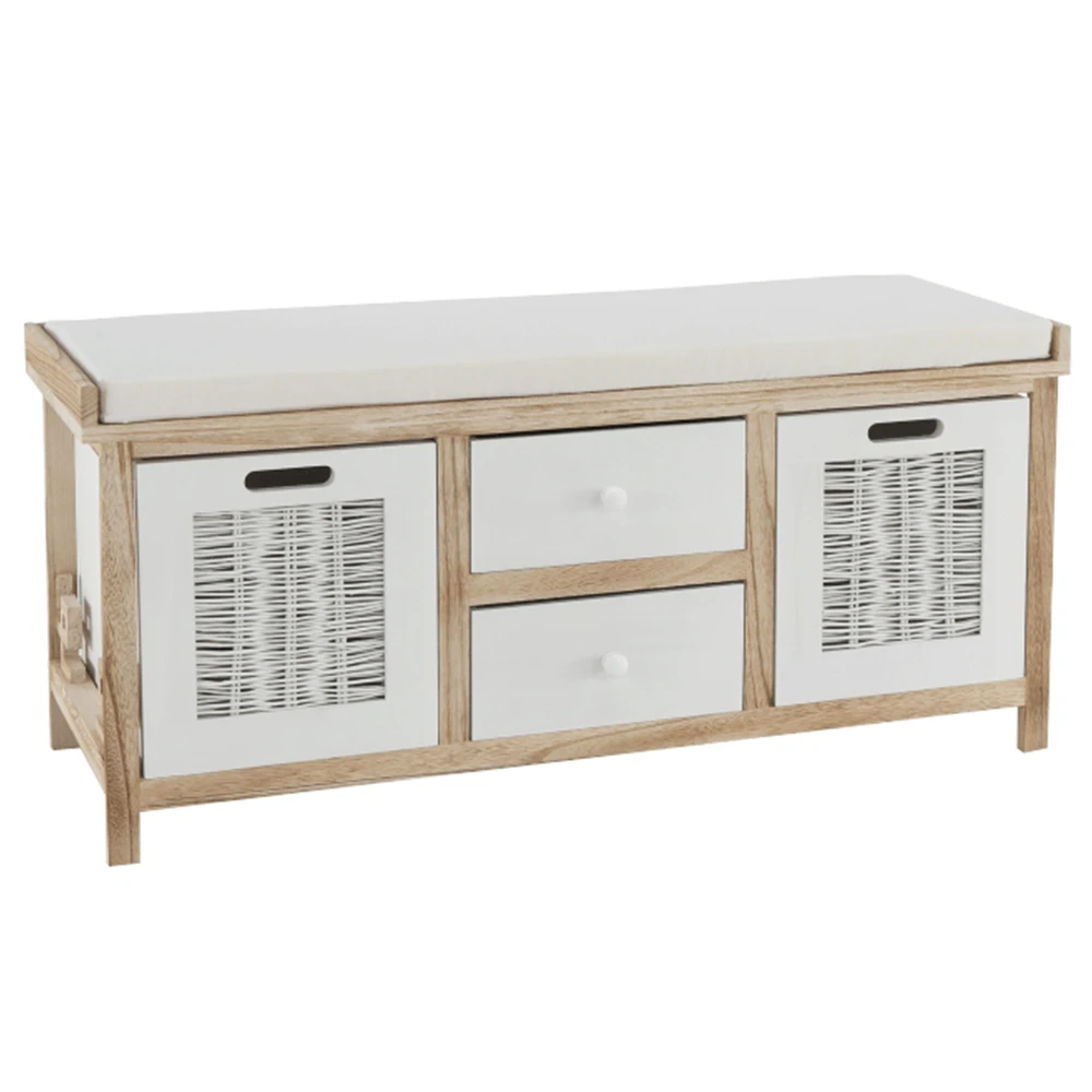 Banca cu 4 sertare, alb/miere, LINORA