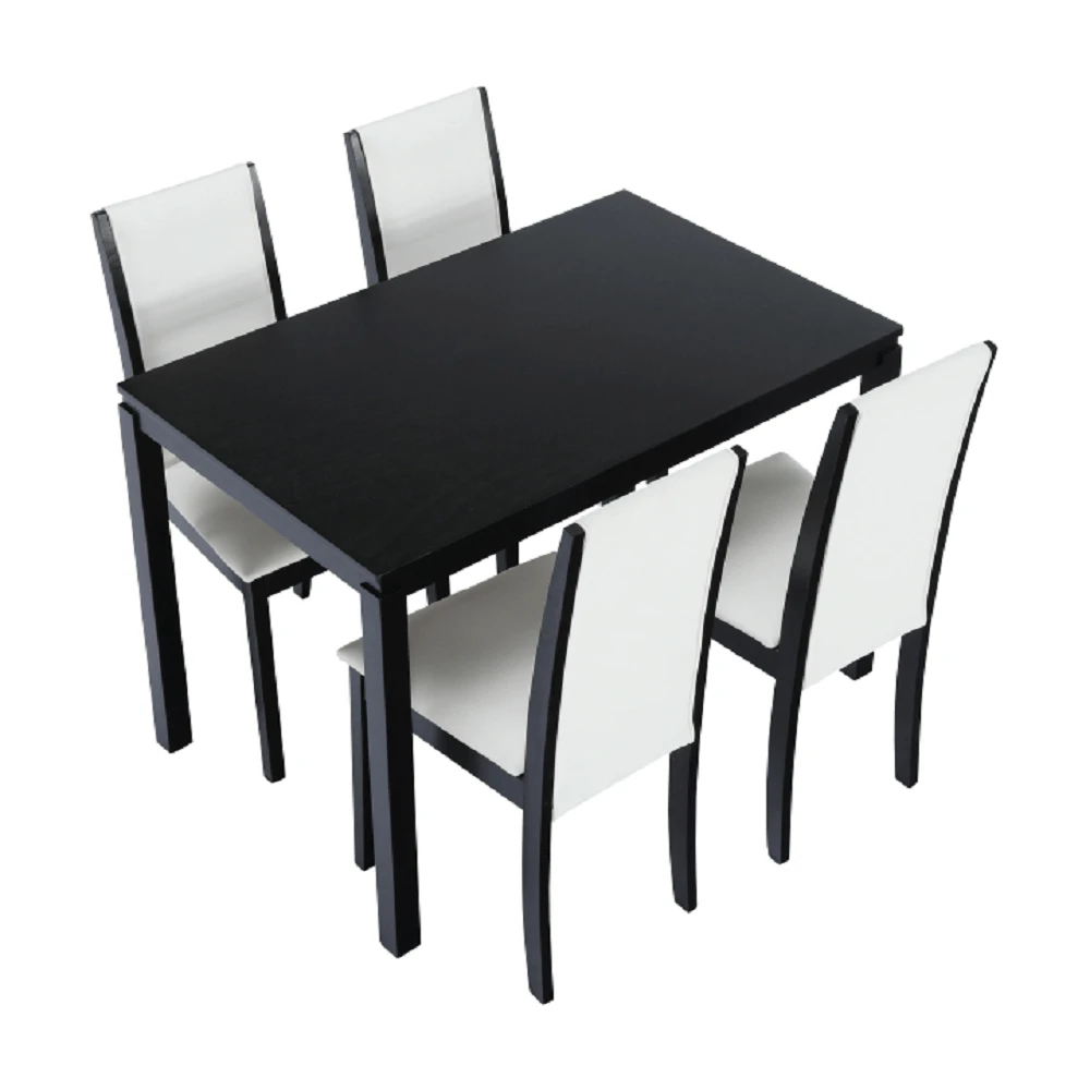 Set dining, wenge/piele eco, VENIS NEW 1+4