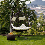 Scaun agatat, maro/crem DALVEA NEW