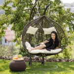 Scaun agatat, maro/crem DALVEA NEW