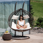 Scaun agatat, maro/crem DALVEA NEW