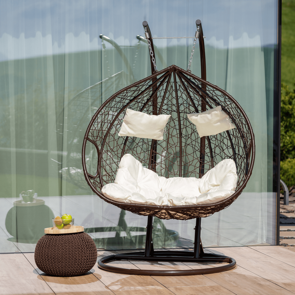 Scaun agatat, maro/crem DALVEA NEW