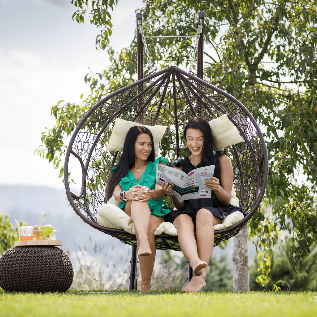 Scaun agatat, maro/crem DALVEA NEW