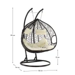 Scaun agatat, maro/crem DALVEA NEW