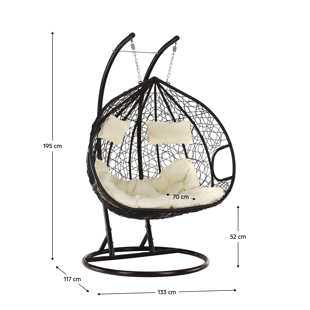 Scaun agatat, maro/crem DALVEA NEW