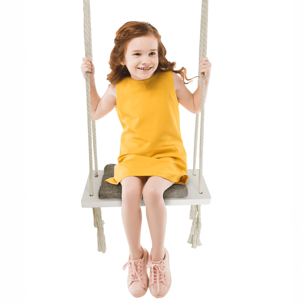 Leagan pentru copii, alb / gri, SVING