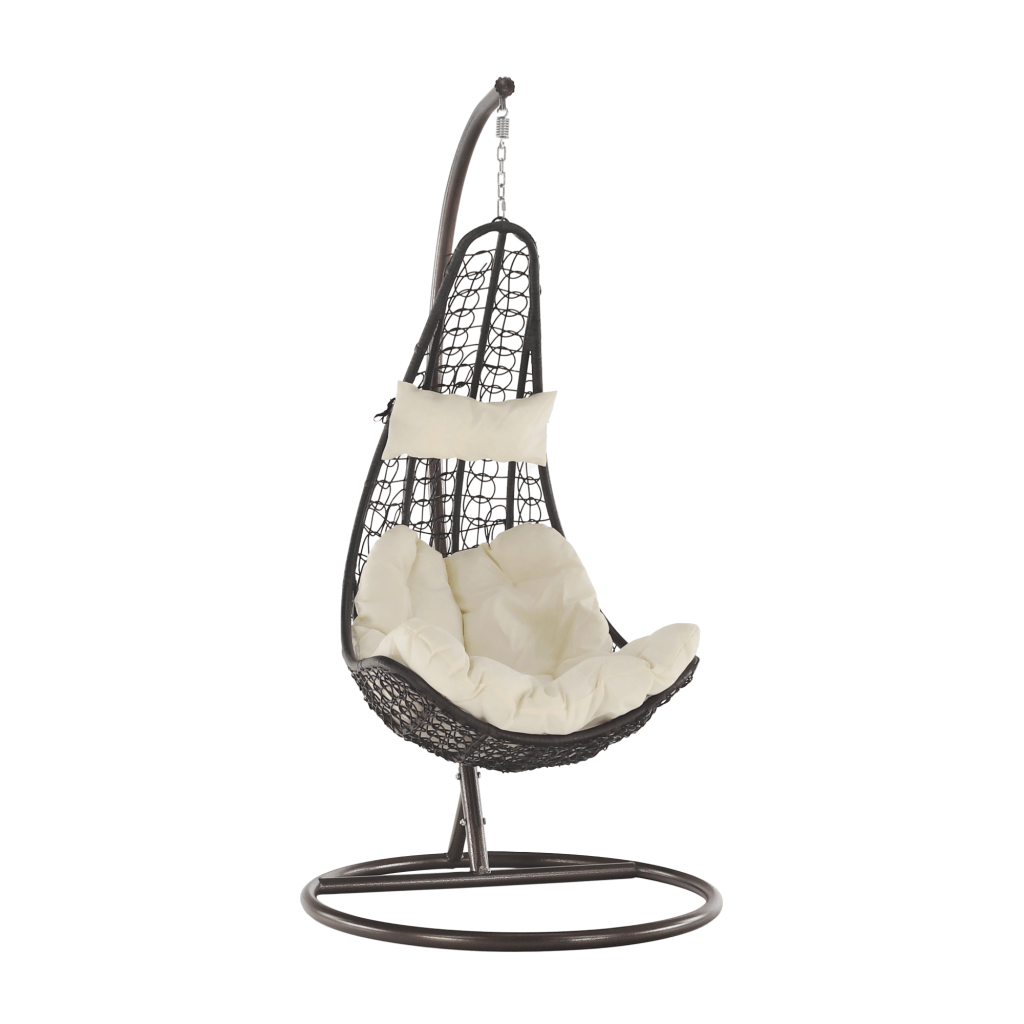 Fotoliu suspendat, maro/crem, KALEA NEW