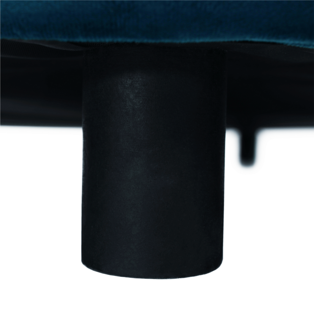 Fotoliu rotund, tesatura albastru din catifea, SALOTO