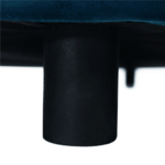 Fotoliu rotund, tesatura albastru din catifea, SALOTO