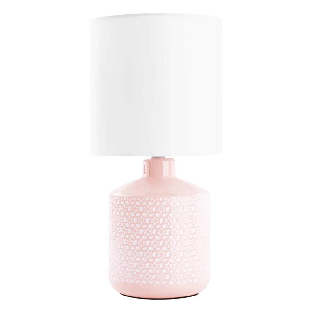 Lampa de masa, alba / roz, OFRED