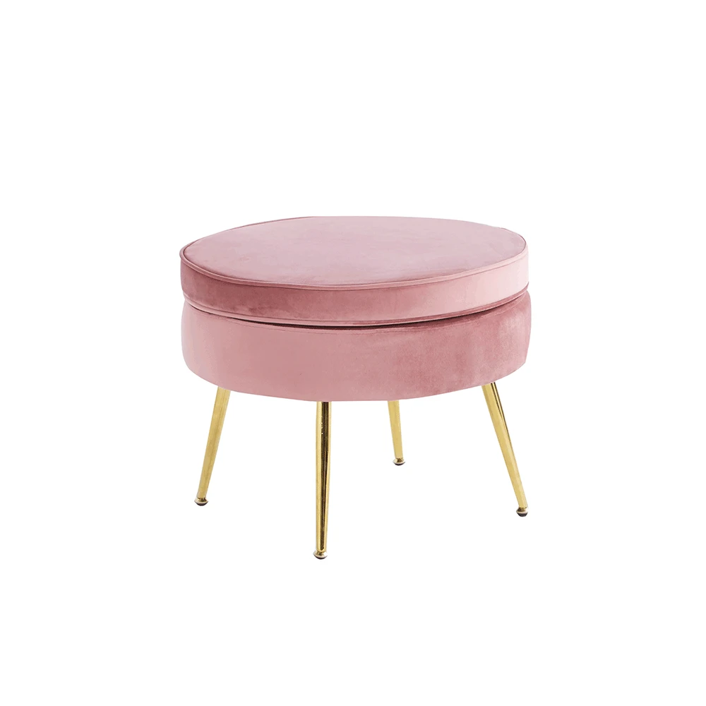 Scaun de lux, catifea roz/auriu cromat, Art-deco, NOBLIN NEW TIP 1