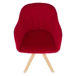 Fotoliu rotativ, textil Velvet, oxy fire rosu/fag, DALIO
