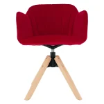 Fotoliu rotativ, textil Velvet, oxy fire rosu/fag, DALIO