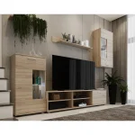 Mobilier de perete living, stejar sonoma FRONTAL 1 NEW
