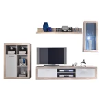 Mobilier de perete living, stejar sonoma/alb, BARCELONA