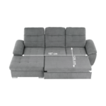 Coltar, tesatura gri, stanga, EVANGELIN