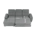 Coltar, tesatura gri, stanga, EVANGELIN