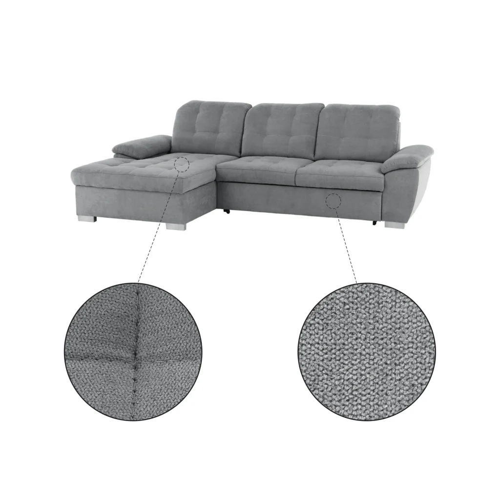 Coltar, tesatura gri, stanga, EVANGELIN