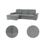 Coltar, tesatura gri, stanga, EVANGELIN