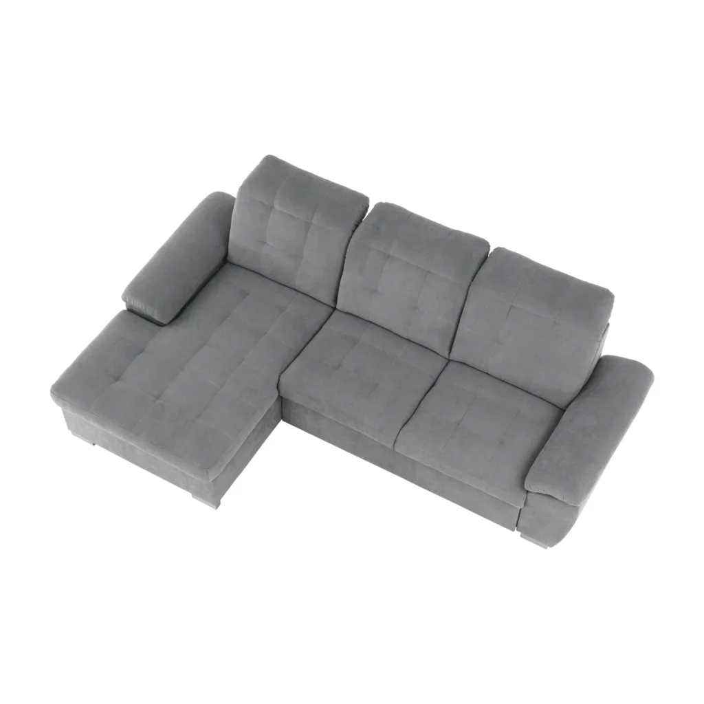 Coltar, tesatura gri, stanga, EVANGELIN