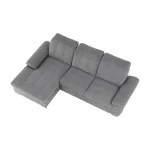 Coltar, tesatura gri, stanga, EVANGELIN