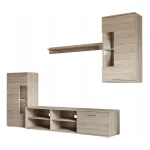 Mobilier de perete living, stejar sonoma FRONTAL 1 NEW