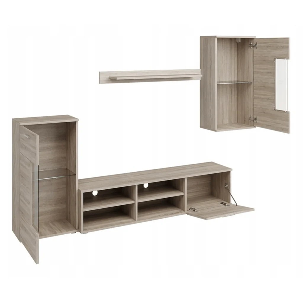 Mobilier de perete living, stejar sonoma FRONTAL 1 NEW