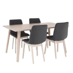 Set dining, fag deschis / tesatura gri, GALIO 1 + 4