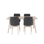 Set dining, fag deschis / tesatura gri, GALIO 1 + 4