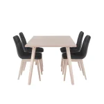 Set dining, fag deschis / tesatura gri, GALIO 1 + 4