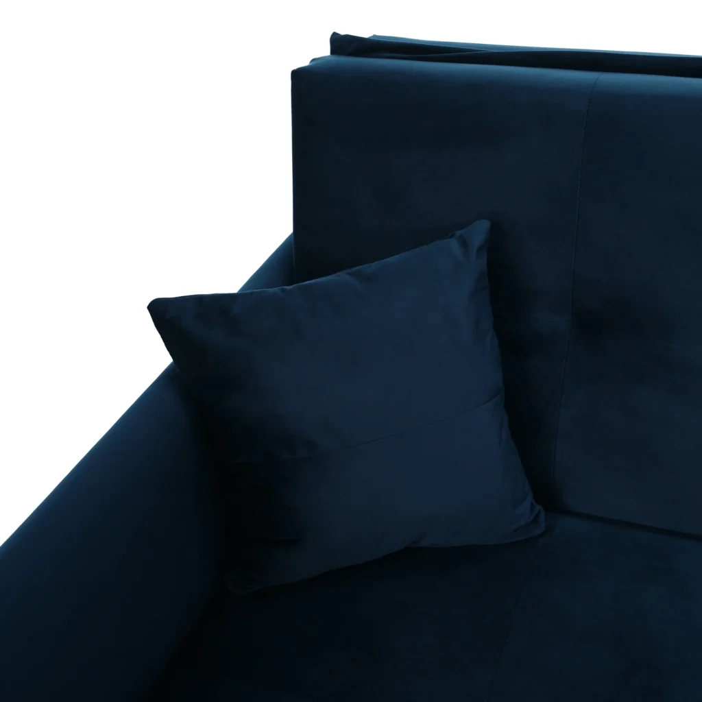 Canapea 3 locuri, tesatura albastra Paris Riviera, ALANA