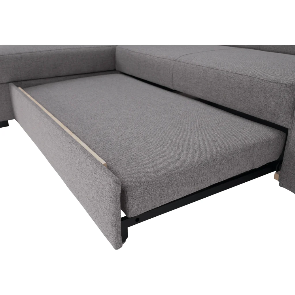 Canapea extensibila, suvite gri, stanga, FOSA ROH