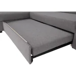 Canapea extensibila, suvite gri, stanga, FOSA ROH