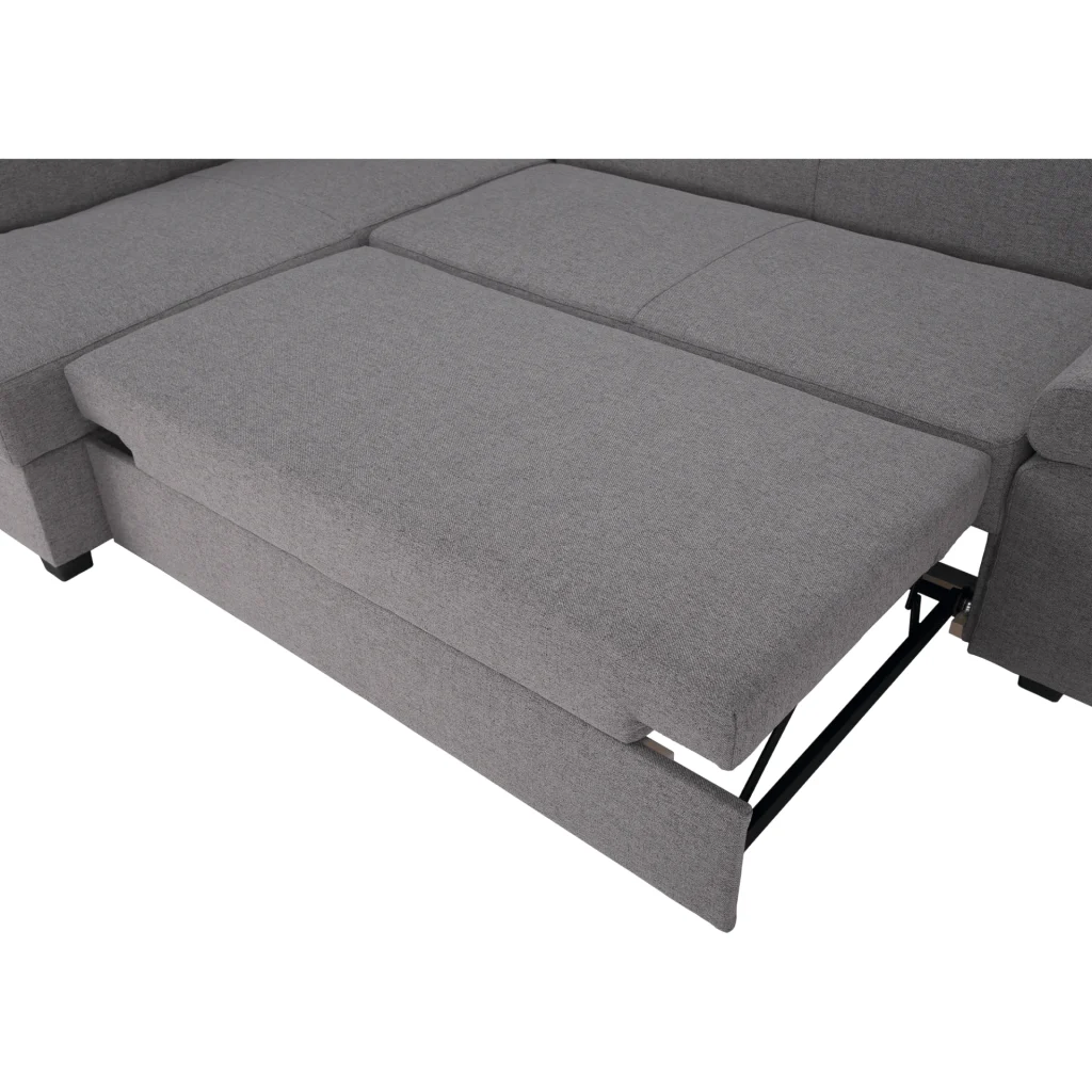 Canapea extensibila, suvite gri, stanga, FOSA ROH