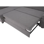 Canapea extensibila, suvite gri, stanga, FOSA ROH