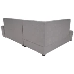 Canapea extensibila, suvite gri, stanga, FOSA ROH