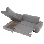 Canapea extensibila, suvite gri, stanga, FOSA ROH