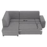 Canapea extensibila, suvite gri, stanga, FOSA ROH