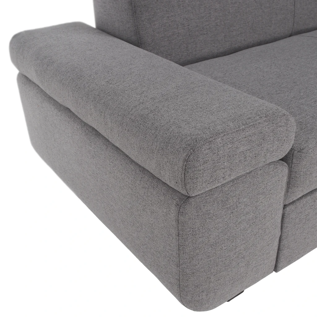 Canapea extensibila, suvite gri, dreapta, FOSA ROH