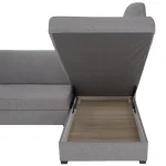 Canapea extensibila, suvite gri, dreapta, FOSA ROH