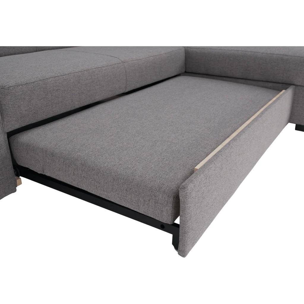 Canapea extensibila, suvite gri, dreapta, FOSA ROH