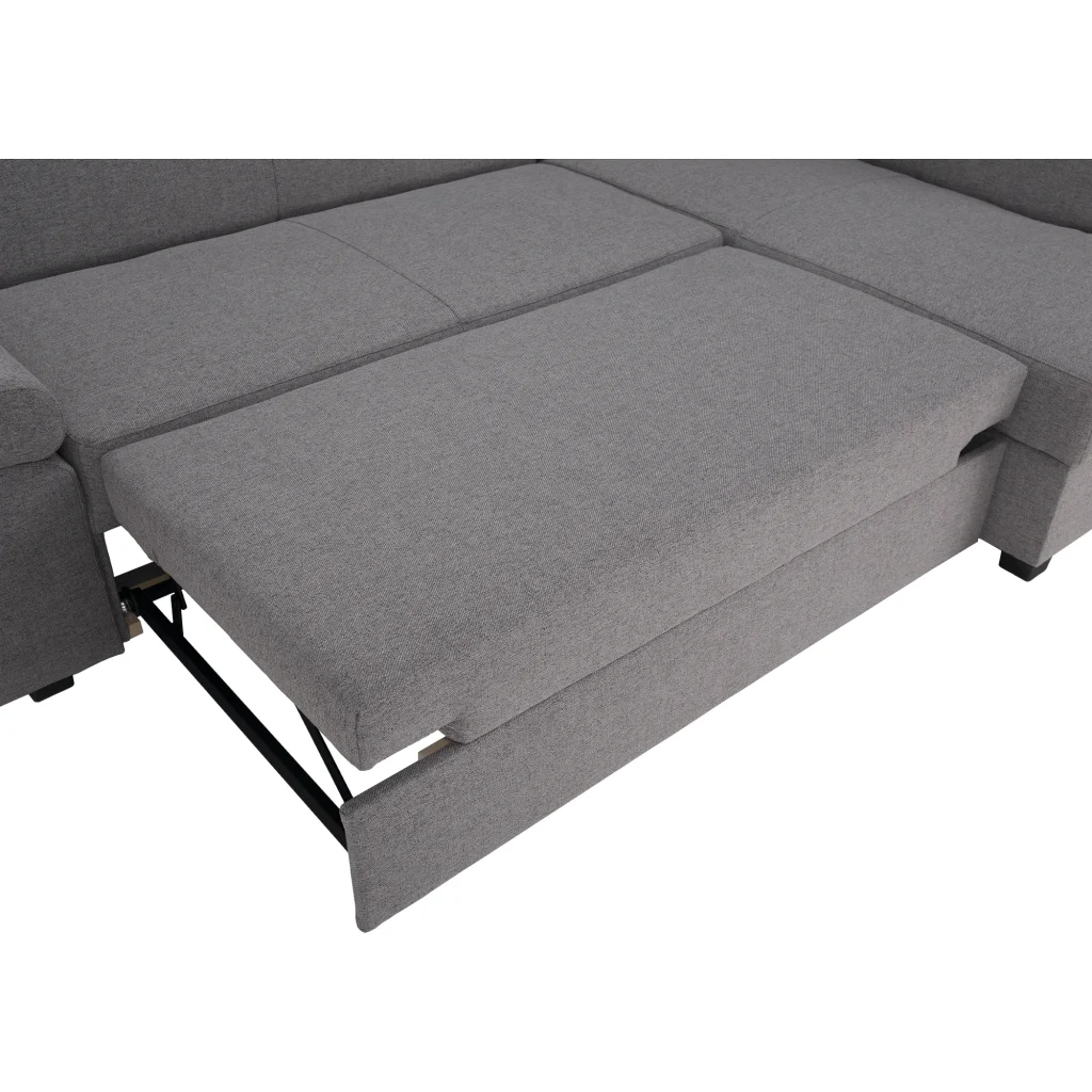 Canapea extensibila, suvite gri, dreapta, FOSA ROH