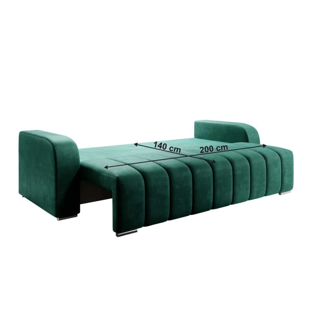 Canapea extensibila, culoare smarald, PORIMA